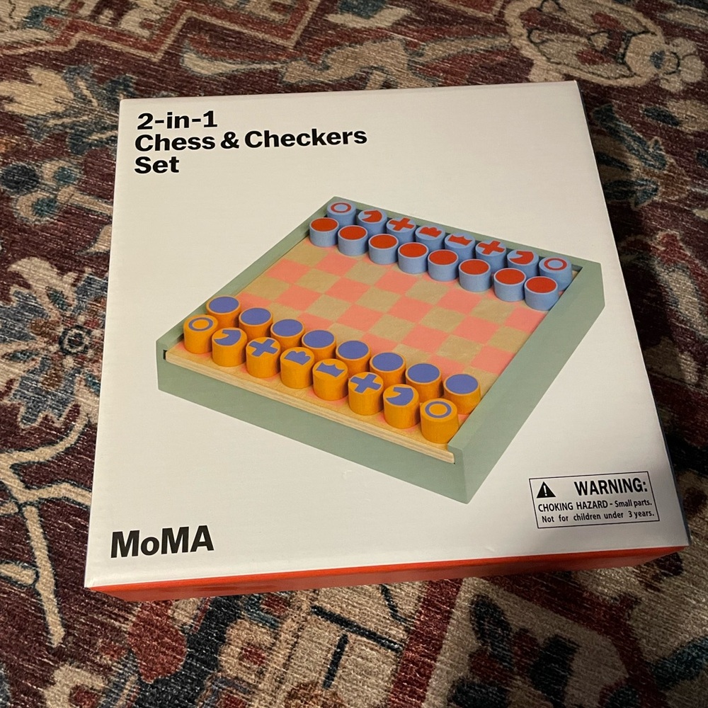 MoMA 2-in-1 Chess & Checkers Set - Multicolor